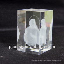 3D laser Crystal Jesus Modèle comme Souvenir ou cadeaux